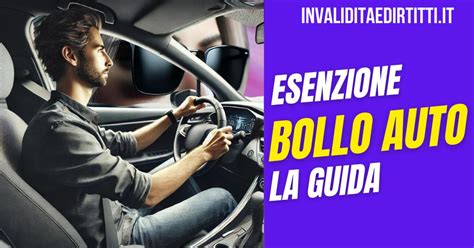 Diagramma che illustra le categorie di veicoli con diritto a esenzione o riduzione del bollo