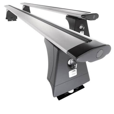 Primo piano di una barra portatutto Amos in alluminio con chiusura di sicurezza