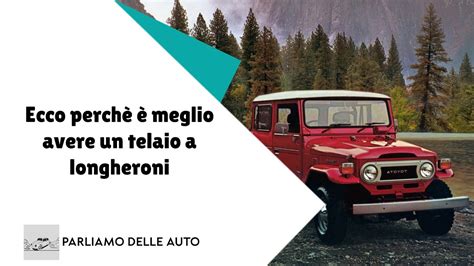 Schema tecnico di un fuoristrada tradizionale con telaio a longheroni e ponte rigido