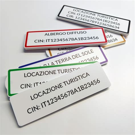 Targhetta con codice chiave antifurto