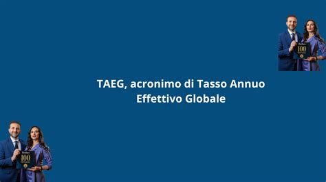 Tasso Annuo Effettivo Globale (TAEG) spiegazione grafica