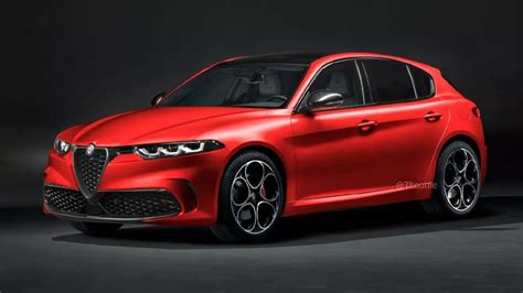 Rendering di una moderna Alfa Romeo Giulietta ibrida