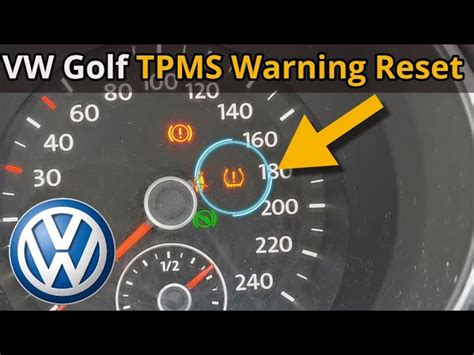 Volkswagen Golf 6 TPMS warning light