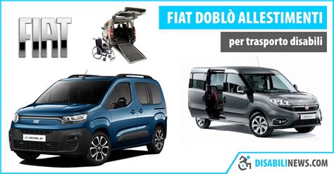 Vetrina di Fiat Doblò allestiti per disabili in un concessionario