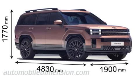 Diagramma dimensioni esterne Hyundai Santa Fe