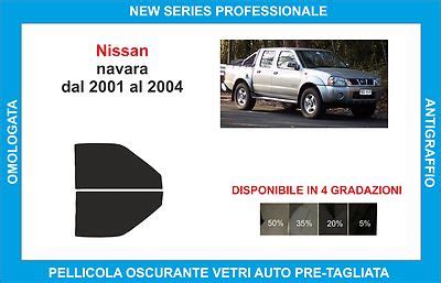 Pellicole oscuranti pretagliate per Nissan Navara D40