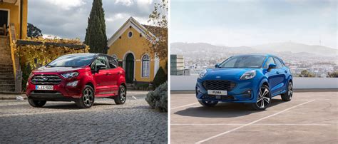 Confronto visivo tra Ford EcoSport e Ford Puma