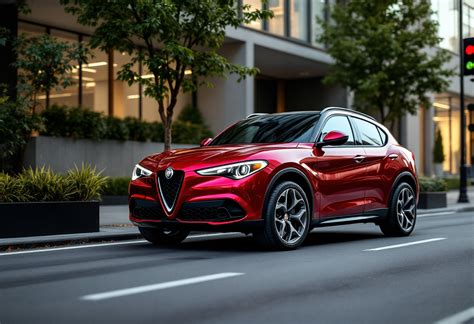Rendering di un SUV Alfa Romeo compatto con linee sportive e moderne