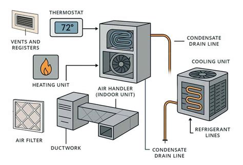 Infographic showing different temperature sensors in a car's HVAC system