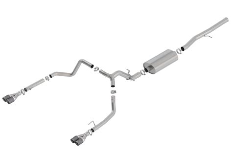 Diagramma schematico di un sistema di scarico cat-back su piattaforma Peugeot 208
