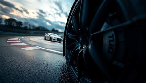 Rappresentazione di un'auto sportiva con pneumatici ad alte prestazioni