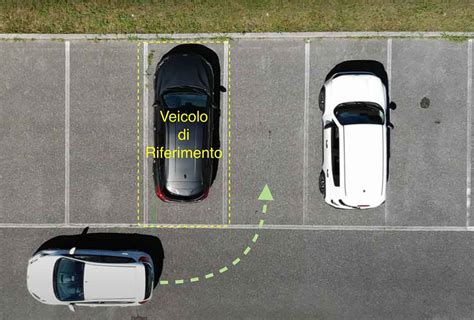 Diagramma che mostra il movimento delle ruote durante un parcheggio in retromarcia