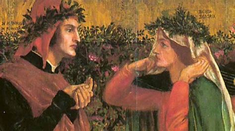 Dante Alighieri e Beatrice in un contesto di amore non corrisposto