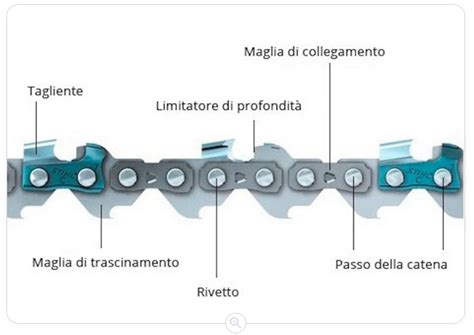 Montaggio corretto della barra e della catena della motosega