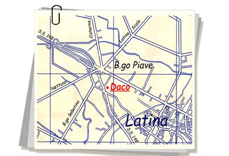 Mappa del distretto automobilistico di Latina Borgo Piave