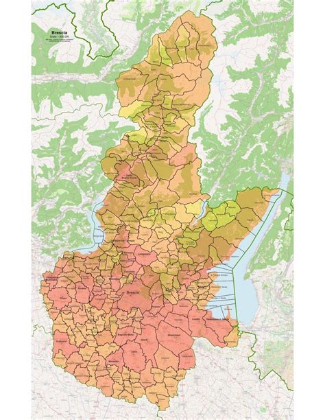 Mappa della provincia di Brescia con evidenziate le località delle agenzie automobilistiche menzionate.