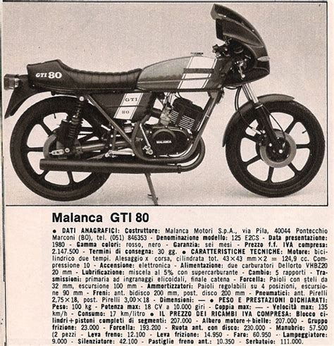 Malanca GTI 80 vista laterale