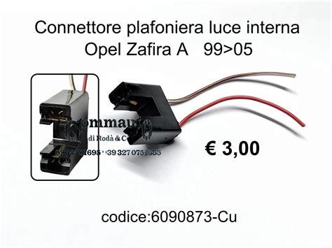 Illustrazione della plafoniera interna di un'Opel Zafira A