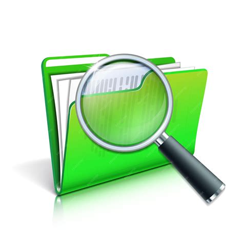 Database icona con lente di ingrandimento