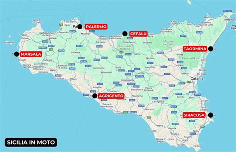 Mappa delle concessionarie di moto in Sicilia