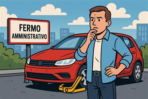 Veicolo bloccato con cartello fermo amministrativo