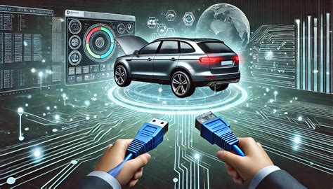 Tecnico che esegue una diagnosi su un'auto