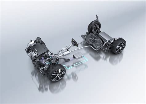 Schema del powertrain ibrido plug-in Volvo V60