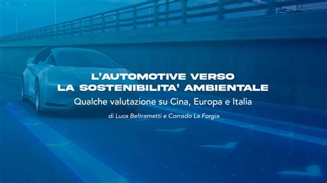 Sostenibilità ambientale automotive
