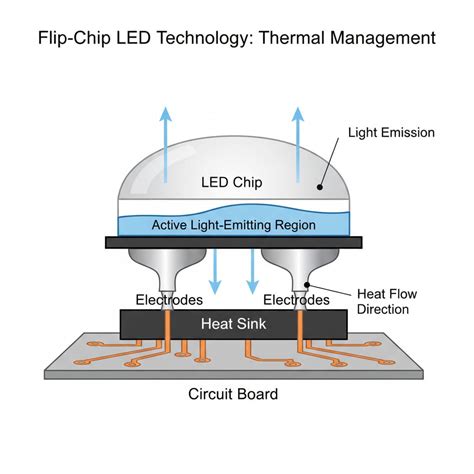 Diagramma di un chip LED ad alta efficienza