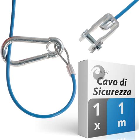Dettaglio del moschettone e del cavo di attivazione meccanica