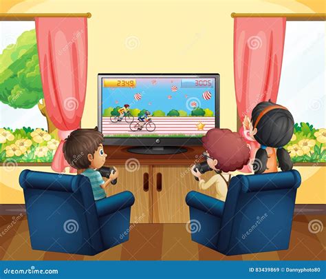 Bambini che giocano a un videogioco di corse quad