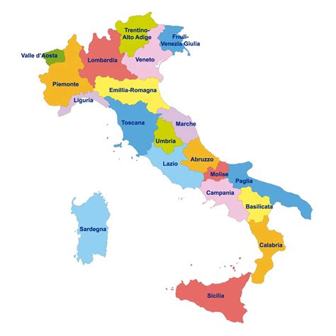 Mappa dell'Italia con evidenziate le regioni con agevolazioni per auto storiche