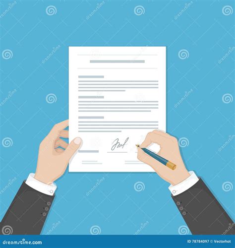 Illustrazione di un contratto con una penna che firma, simboleggiando l'accordo contrattuale.