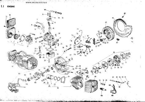 Esploso motore Minarelli V1 con evidenziata la campana frizione