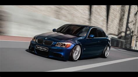 BMW E90 con assetto ribassato