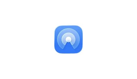 Icona di AirDrop su uno sfondo che evoca la connettività wireless