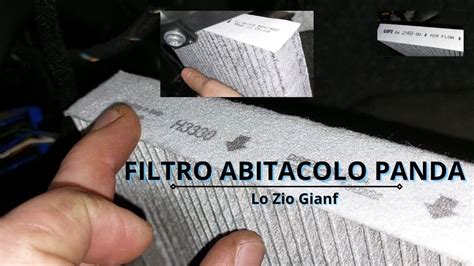 Schema posizione filtro abitacolo Fiat Panda
