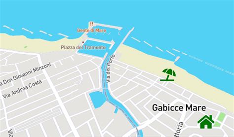 Mappa Gabicce Mare Pesaro Urbino