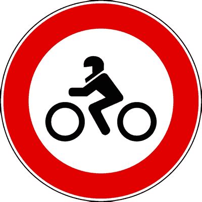 Segnale stradale di divieto di transito per motocicli