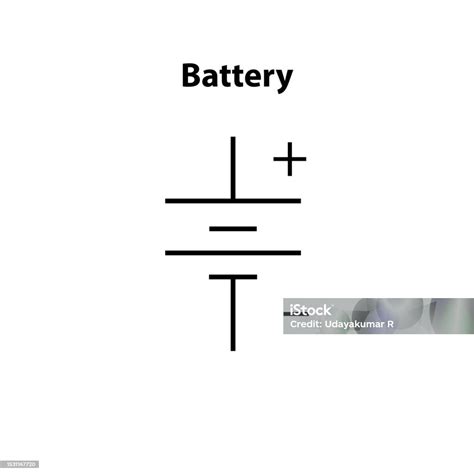 Simbolo di una batteria con cavi scollegati