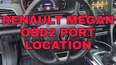 Schema posizione porta OBD Renault Megane