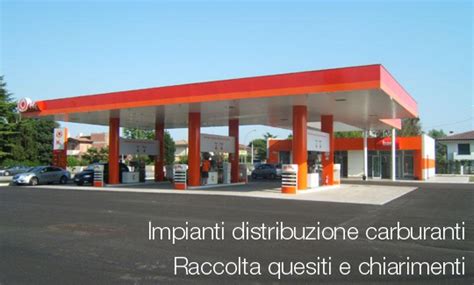 Schema di un impianto di distribuzione carburanti con indicazione delle zone di sicurezza