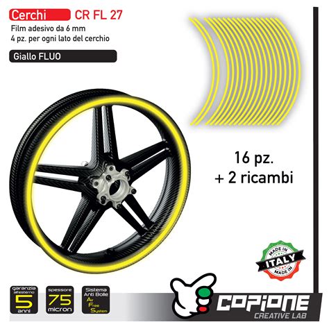 Cerchio moto in alluminio giallo fluo