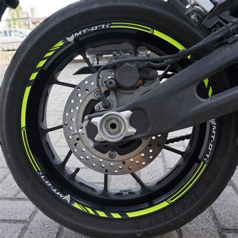 Adesivi cerchi moto giallo fluo