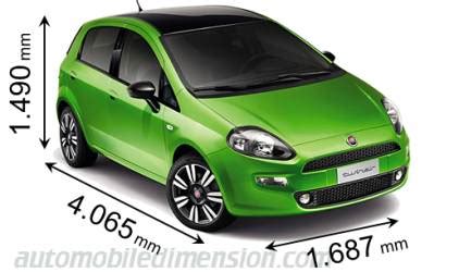 Schema dimensioni Fiat Grande Punto