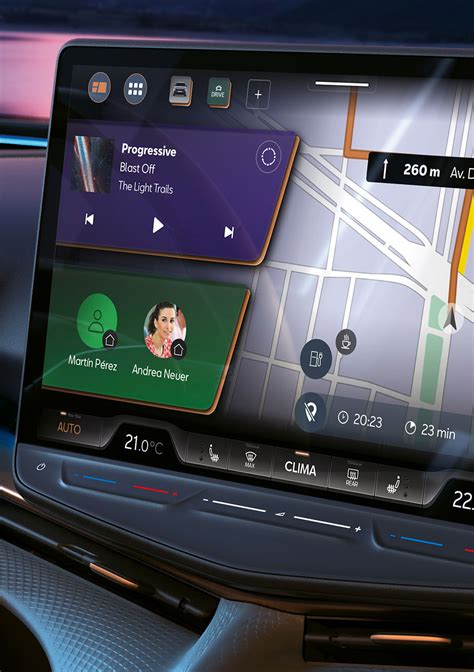 Schermata del sistema di infotainment Discover Pro con Gesture Control