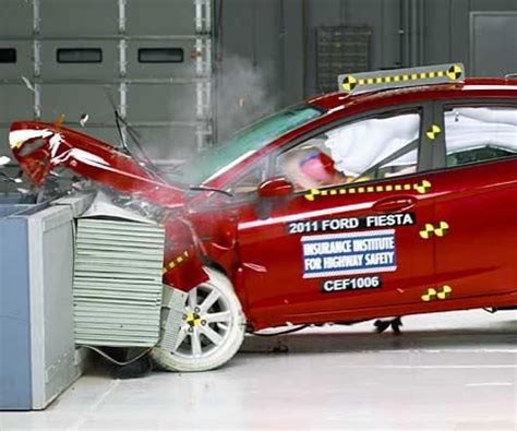 Crash test dummy in Ford Fiesta