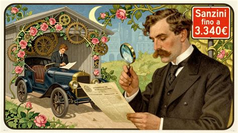uomo che esamina un'auto d'epoca