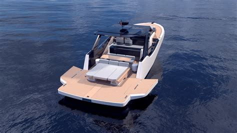 Render di una barca con motori elettrici