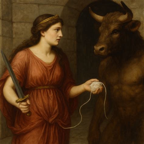 Arianna e Teseo con il filo